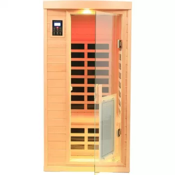 1-Person Low EMF Infrared Sauna: Hemlock + Bluetooth