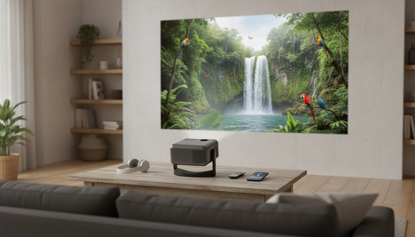 4K Portable Projector: Auto Focus, Android 11 & Bluetooth
