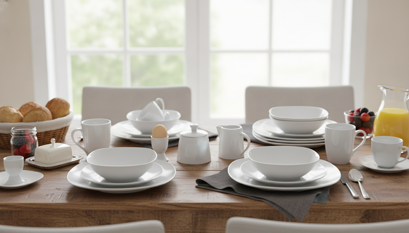 50-Piece Ceramic Tableware Set: Elegant, Easy Hosting