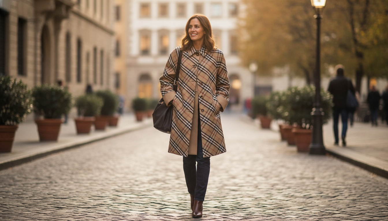 Burberry Reversible Cotton Coat: Iconic Check, 2 Looks