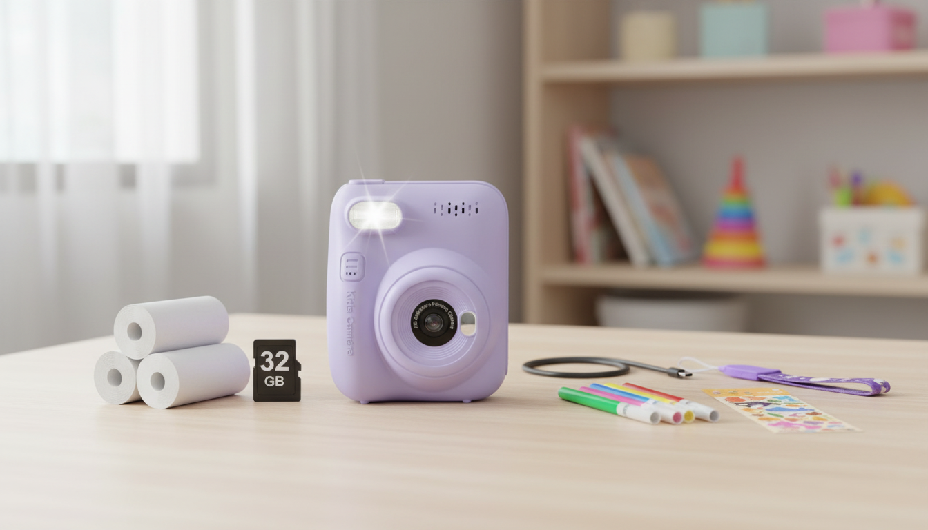 Kids Instant Print Camera (32MP, 1080P): Snap & Print Fun