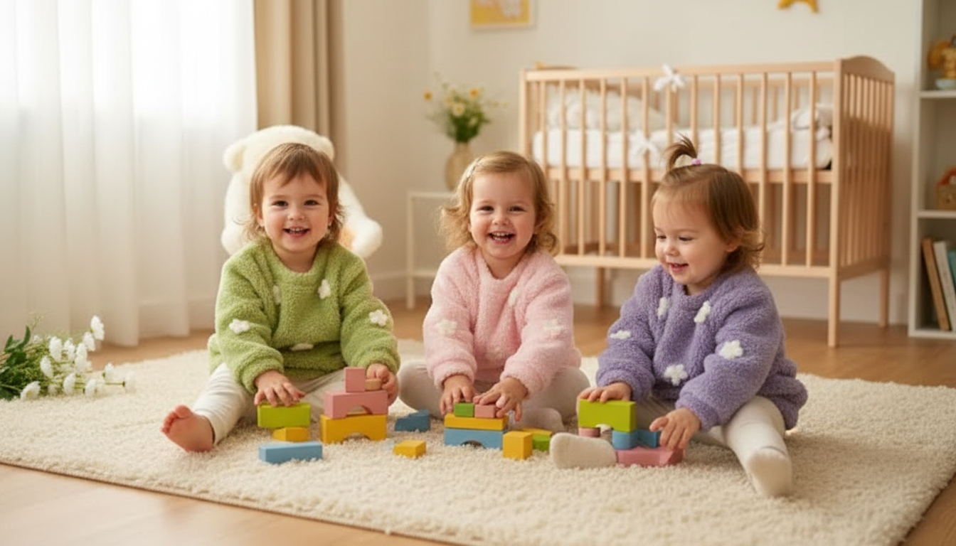 Fuzzy Flower Sweatshirt for Toddler Girls (Plush & Warm)