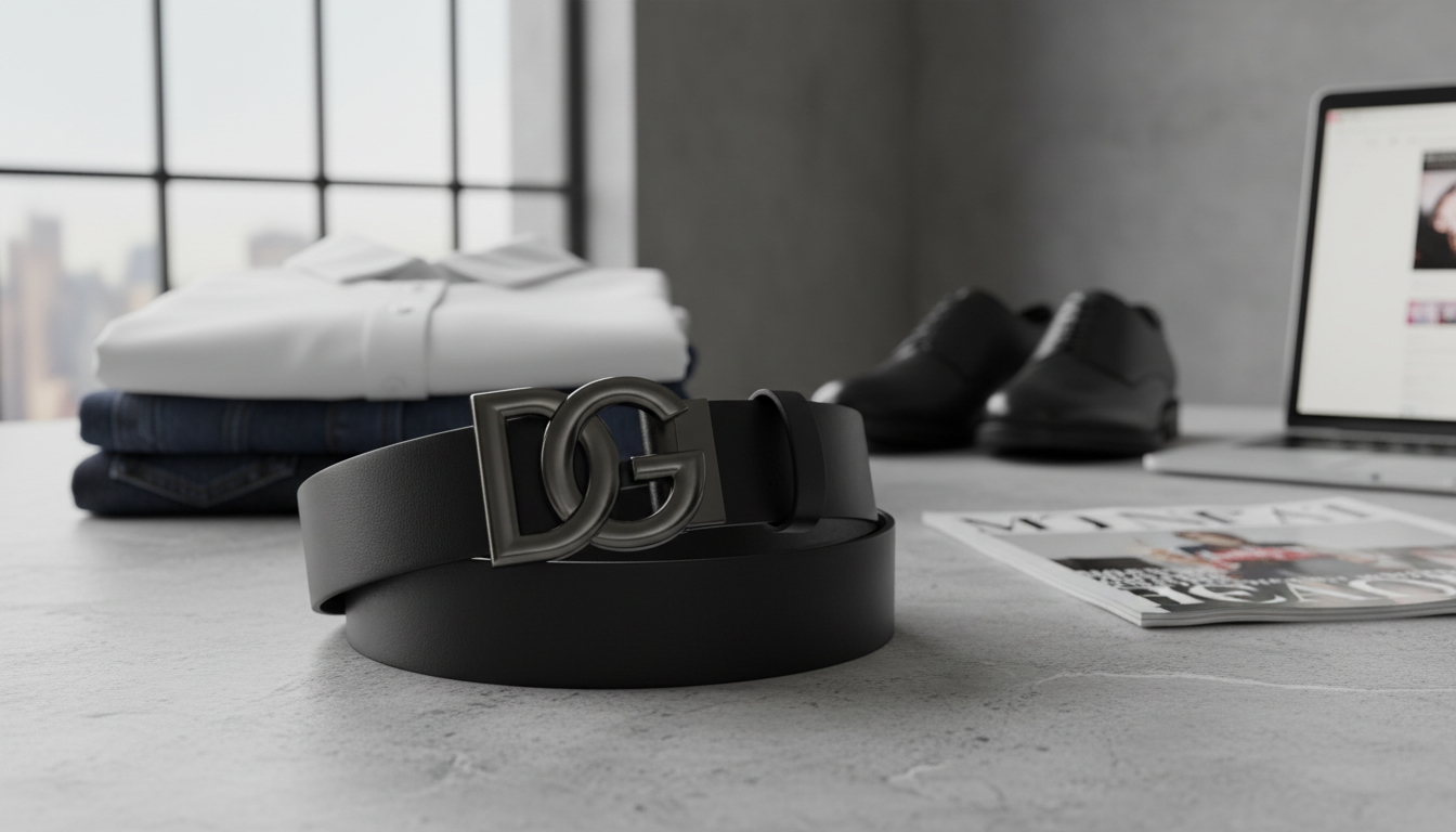 D&G Calfskin Belt: Iconic Brass Monogram Buckle Guide