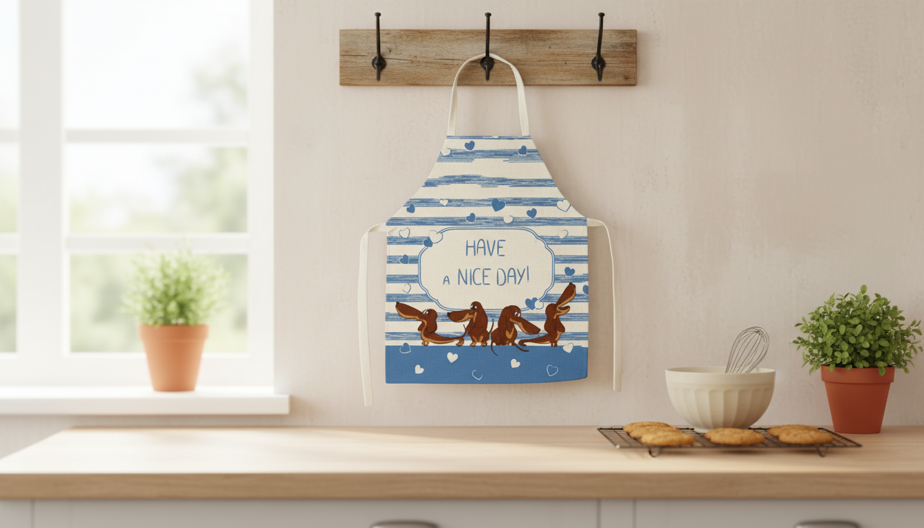 Funny Dog Apron for Baking & BBQ (Husky, Pug, Bulldog)