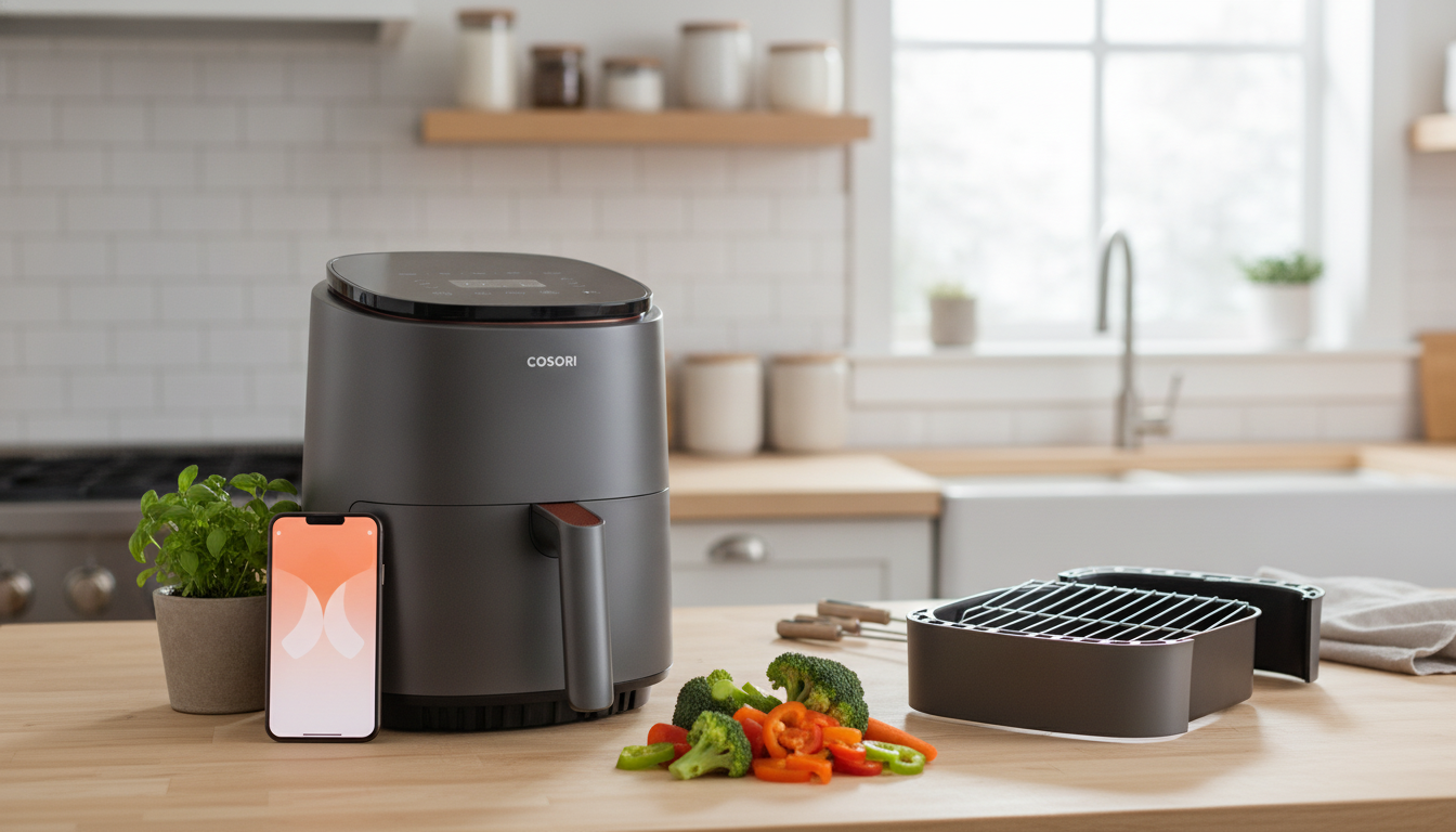 Smart 4-Qt Air Fryer: 7 Functions, App & Easy Cleanup