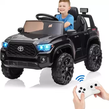 12V Kids Ride-On Truck: Remote, LEDs, Suspension & 3 Speeds