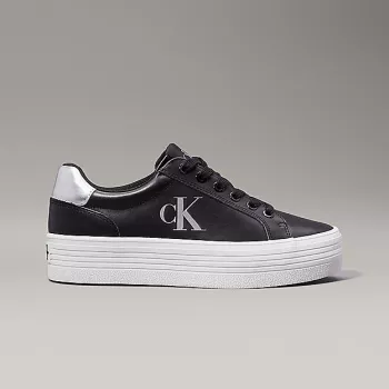 Calvin Klein Silver & Black Leather Sneakers: Style Guide