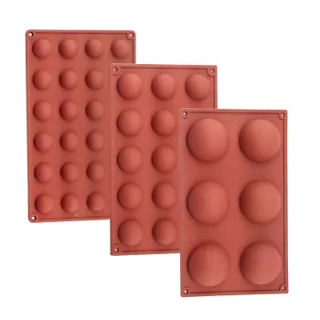 Half-Sphere Silicone Mold Set: Chocolate, Wax & Desserts